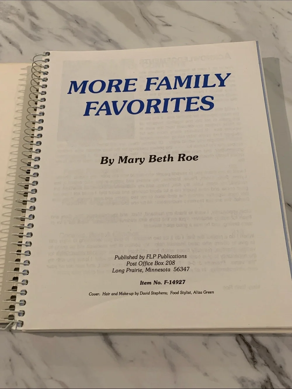 More Family Favorites Cookbook by Mary Beth Roe QVC Host